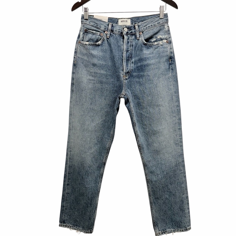 AGOLDE Riley High Rise Straight Crop Jean Frequency Size 26